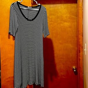 Womens Gap dress, size medium, black and white striped